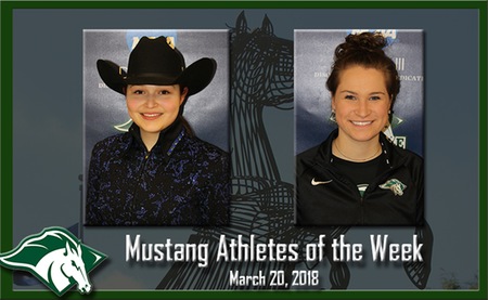 Inhaber-Courchesne, Terrier named Mustang Co-Athletes of the Week  