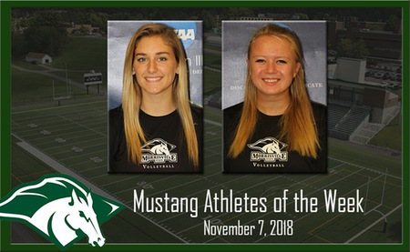 Volleyball duo named Co-Mustang Athletes of the Week  