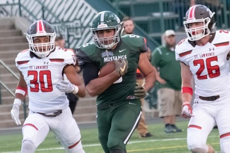 Morrisville State withstands storm, downs St. Lawrence 34-26 in non-conference action  